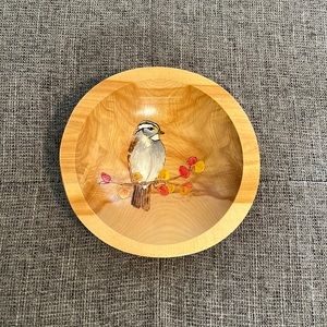 Beautifully hand carved/hand painted wooden bowl